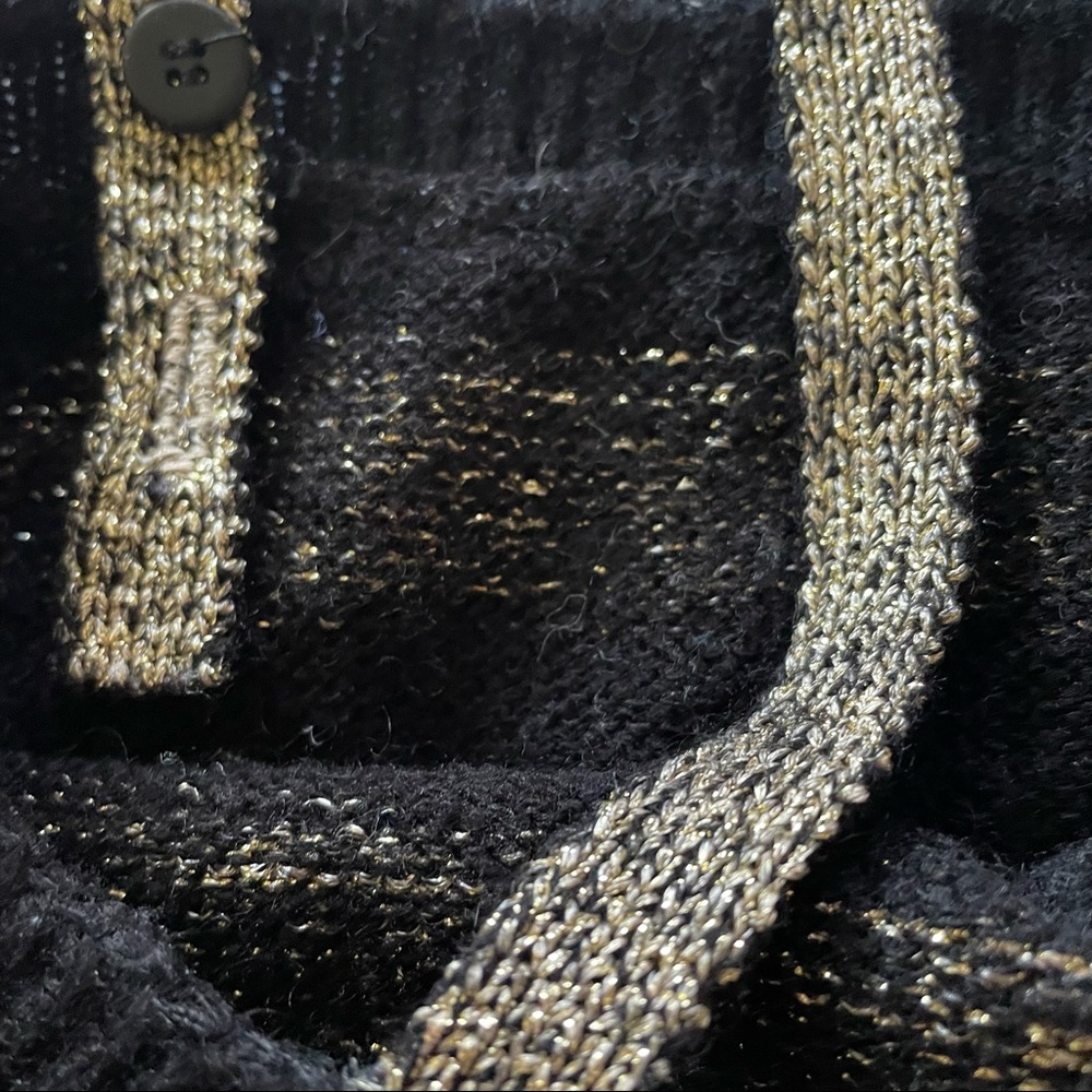 ❌ SOLD ❌ VTG 80s Halston III Striped Metallic Tank Top Black & Gold Size Small - Picture 5 of 8